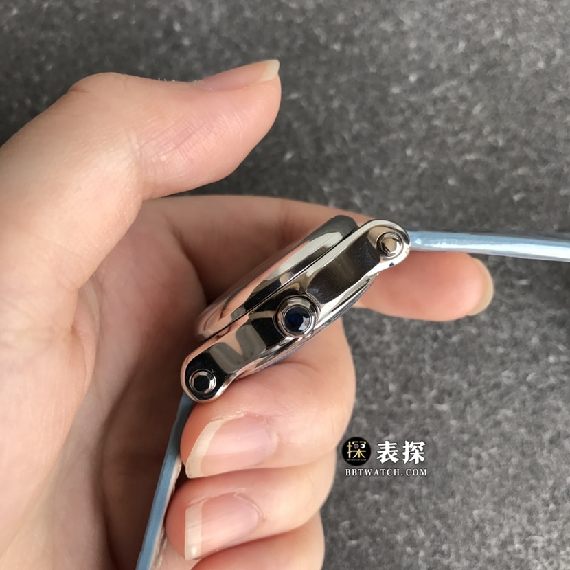 TWF factory Chopard women's five-bead happy diamond watch blue dialleather strap model pictures and prices side live photo
