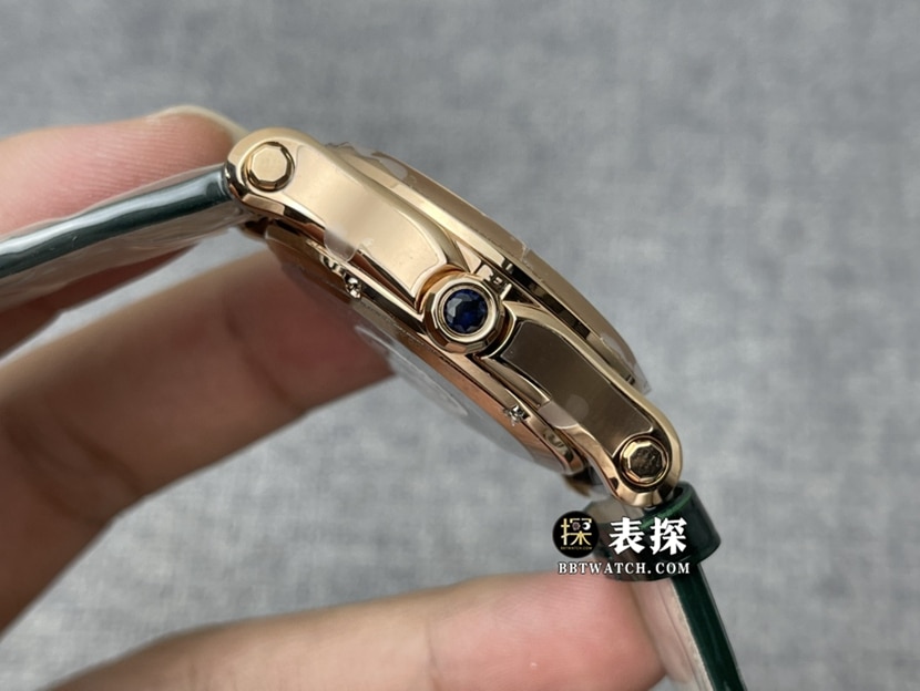 YF factory Chopard ladies happy diamond top-tier 1:1high-quality watch green mother-of-pearl plate leather strap model pictures and prices side live photo