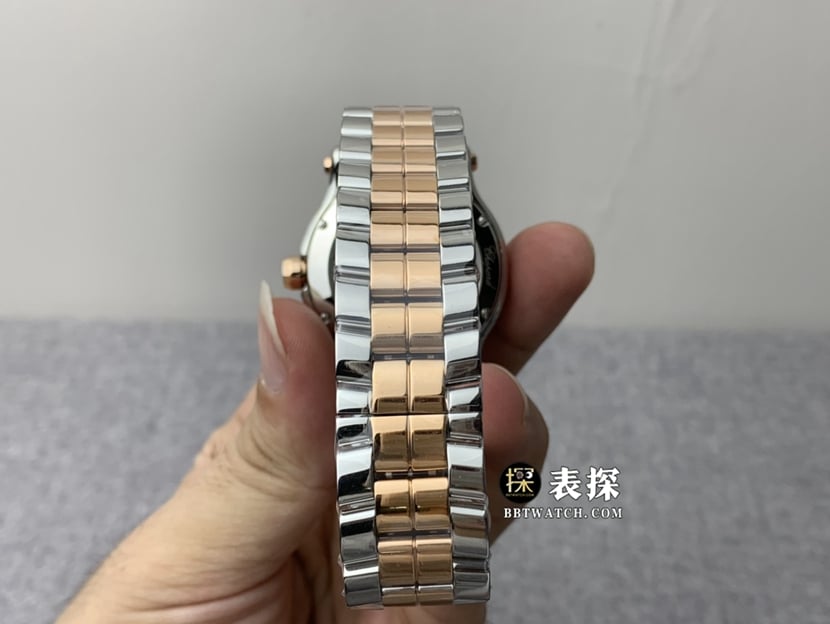 YF factory Chopard ladies happy diamond top-tier watch silver gray disc gold steel bracelet model pictures and prices braceletlive photos