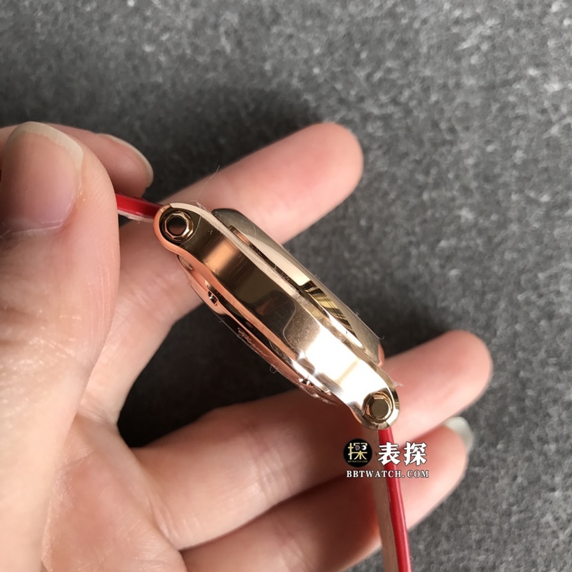 ZF FactoryChopard women's top-tier watch red dial leather strap model pictures and prices side live photo