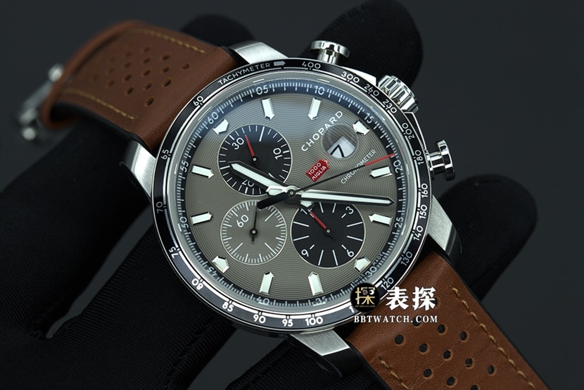 V7 factory Chopard racing super A watches men's dark gray panda disk rubber models pictures and price front real picture