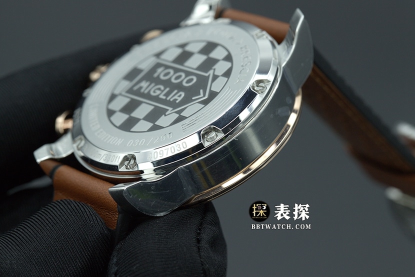V7 factory Chopard1:1super watch men's dark gray panda plate rubber model picture and price caseback live photo
