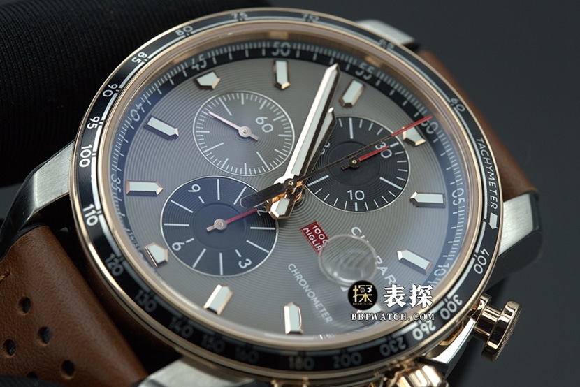 V7 factory Chopard1:1super watch men's dark gray panda plate rubber model picture and price front live photo