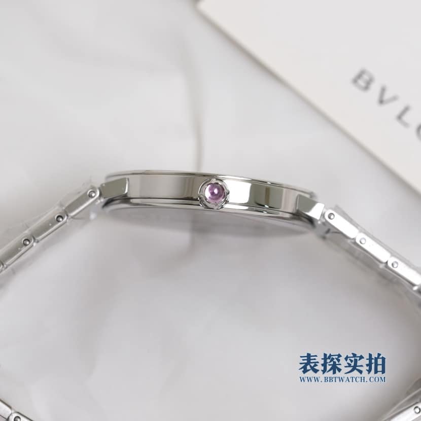 top-tier replicaBvBvlgari white steel ladies quartz watch side