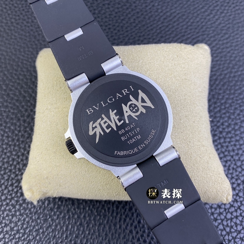 BVF factory Bvlgari103539top-tier 1:1super watch men's white dial rubber model picture and price caseback live photo
