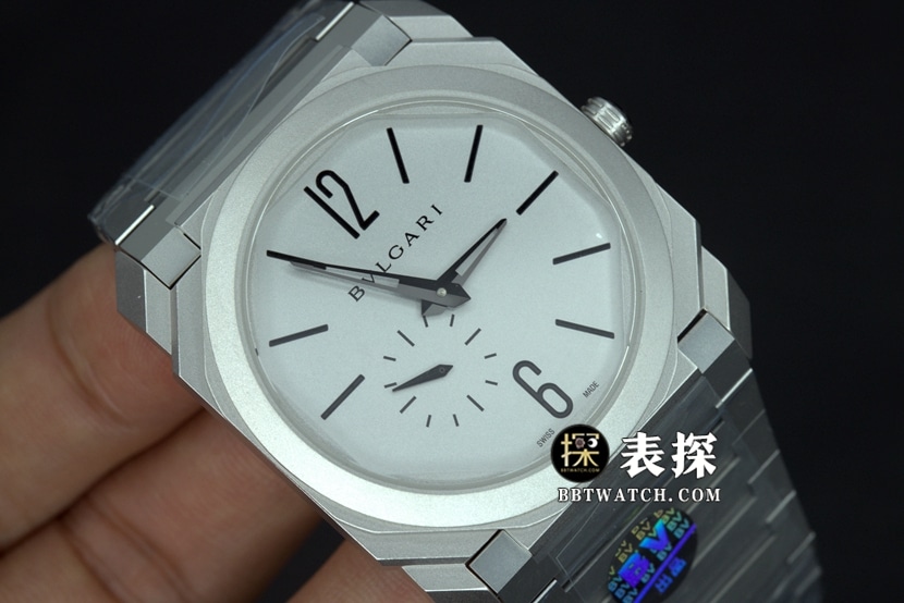 BV factory Bvlgari1:1super watch men's white dialsteel bracelet picture and price front live photo
