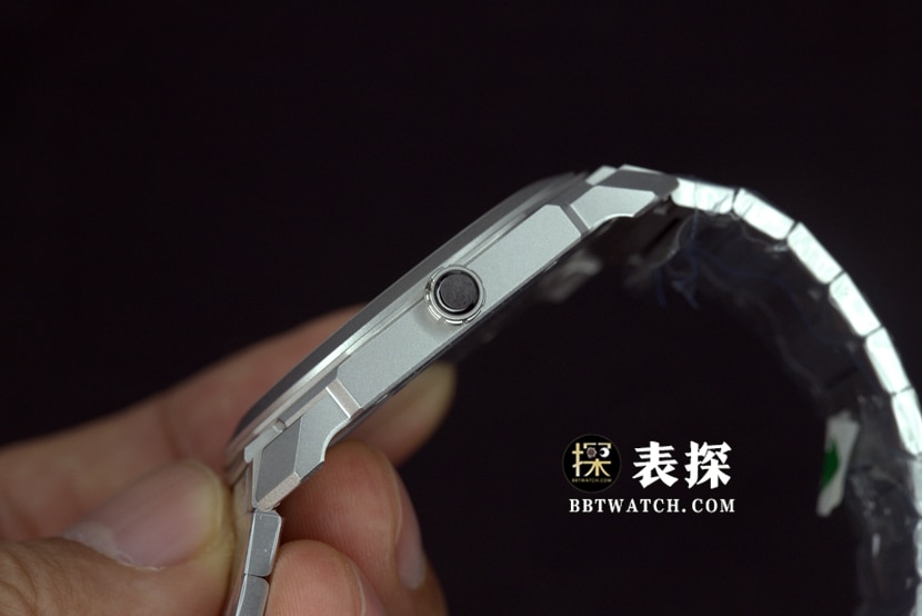 BV factory Bvlgari1:1super watch men's white dialsteel bracelet model pictures and prices side live photo