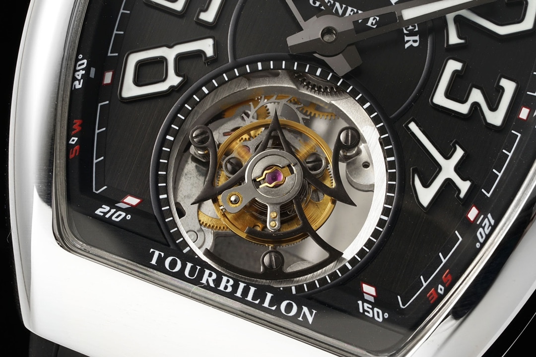 RMS factory Frank Muller men's top-tier 1:1high-quality watch black dial flywheel leather strap model V45front live photo