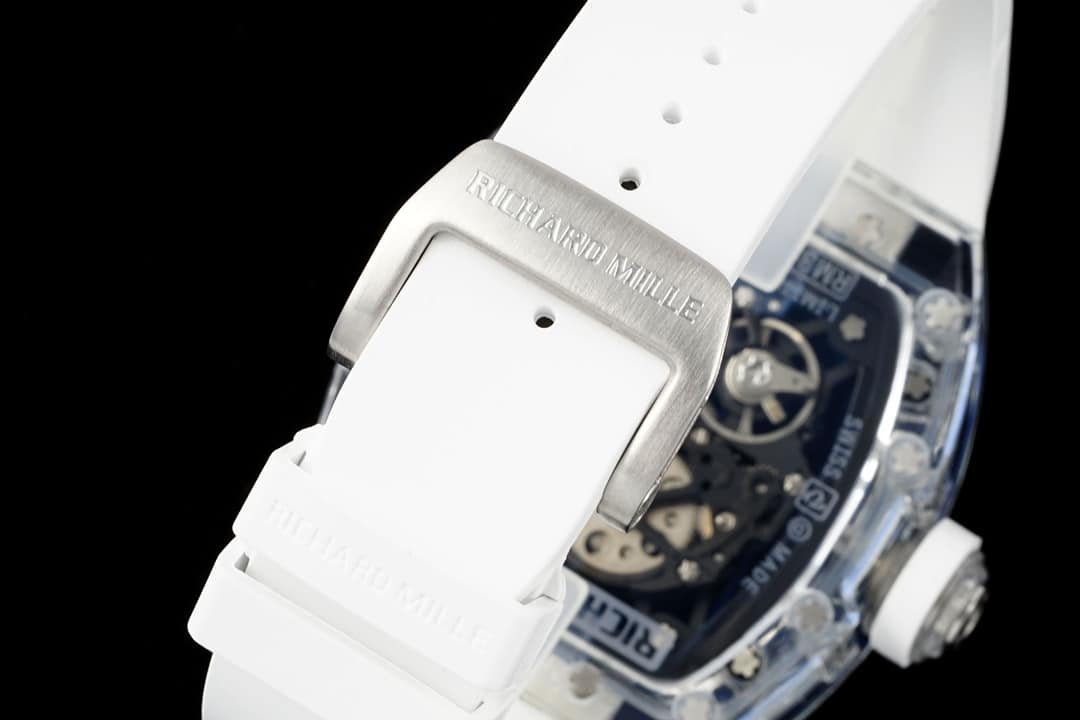 Richard Mille men's watch transparent hollow disc rubber model RM35-01braceletlive photos
