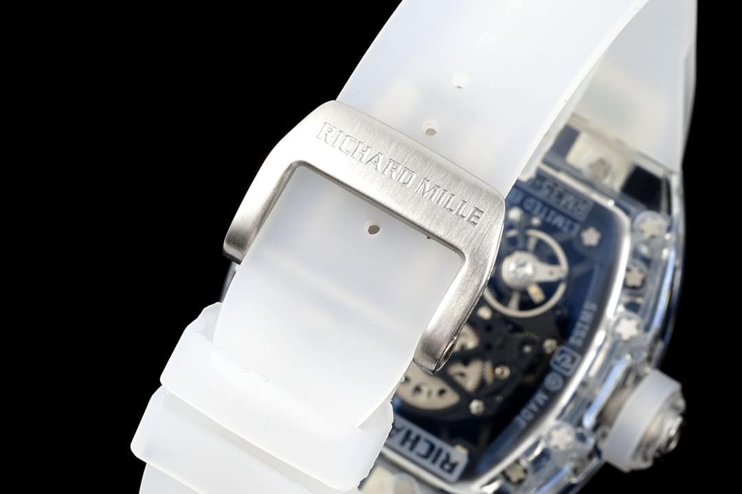 Richard Mille men's top-tier watch transparent hollow disc rubber model RM35-01braceletlive photos