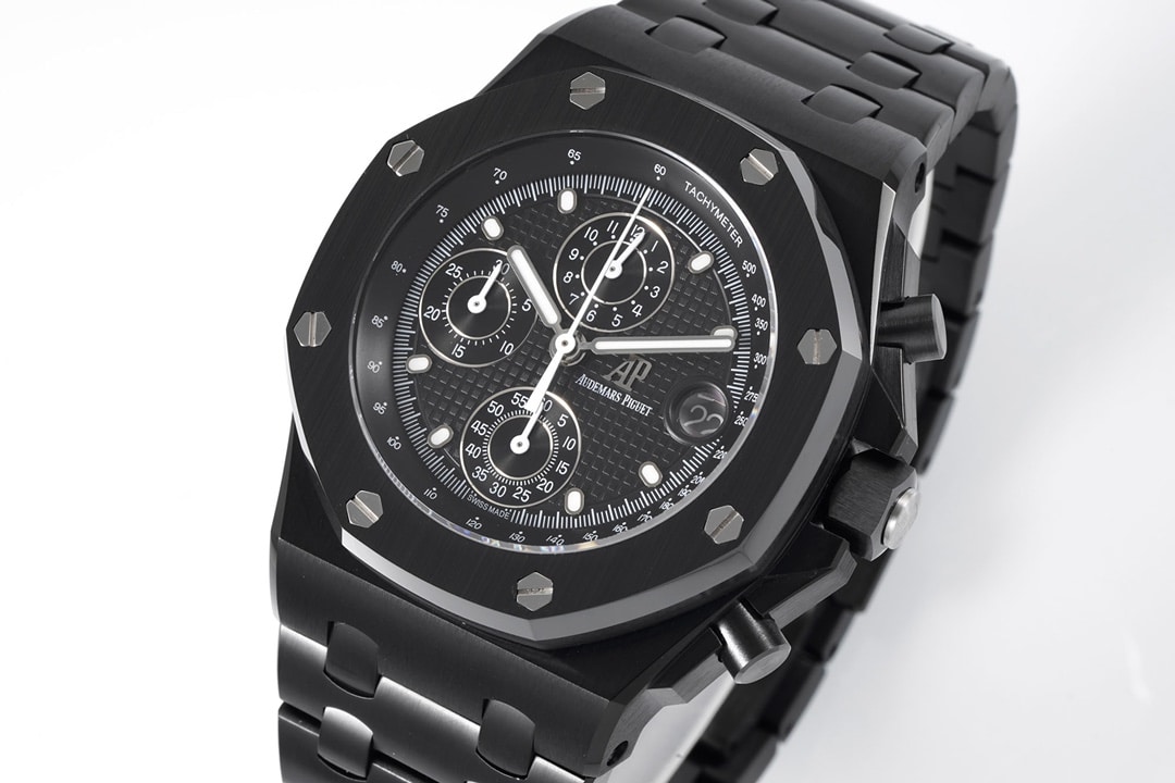 APF factory Audemars Piguet men's Royal Oak offshore type watch black dialceramic model 26238CE.OO.1300CE.01front live photo