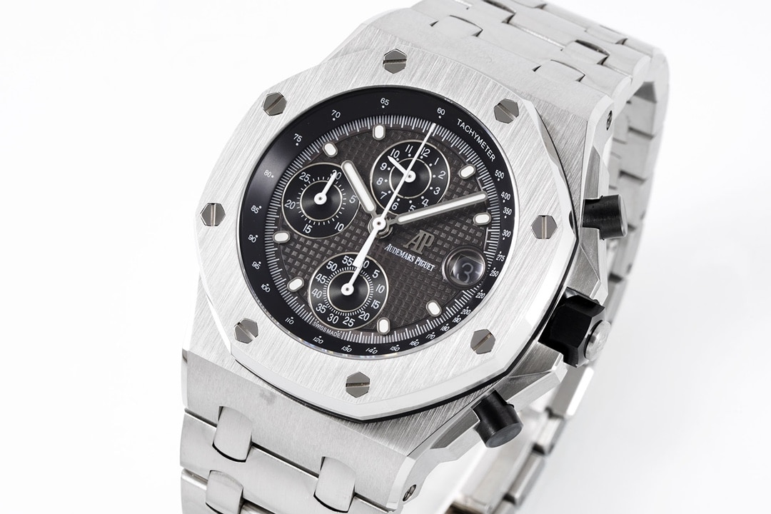 APF factory Audemars Piguet men's Royal Oak offshore top-tier 1:1high-quality watch dark gray plate steel bracelet model 26238TI.OO.2000TI.01front live photo