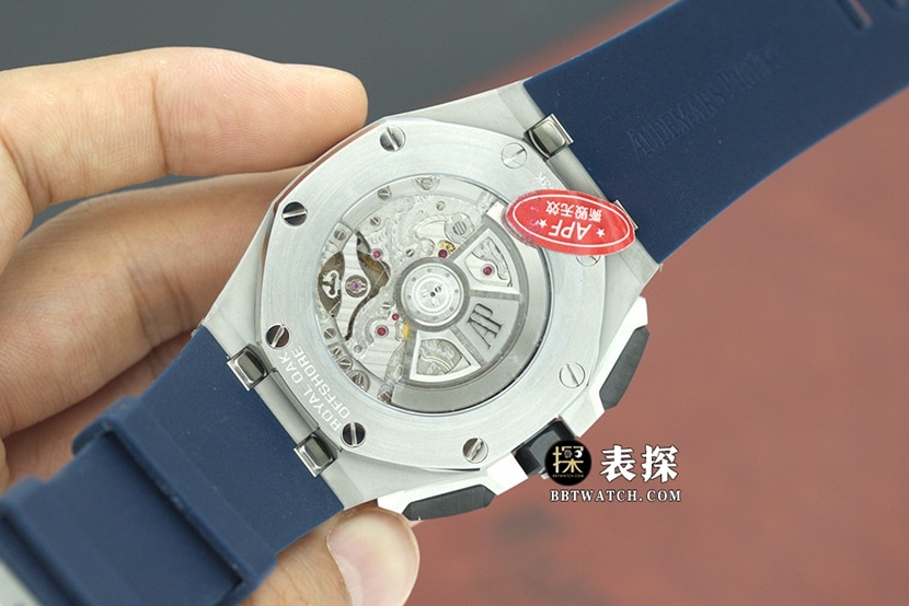 APF offshore Audemars Piguet1:1replica watch blue dial rubber model 26420TI.OO.A027CA.01movement picture
