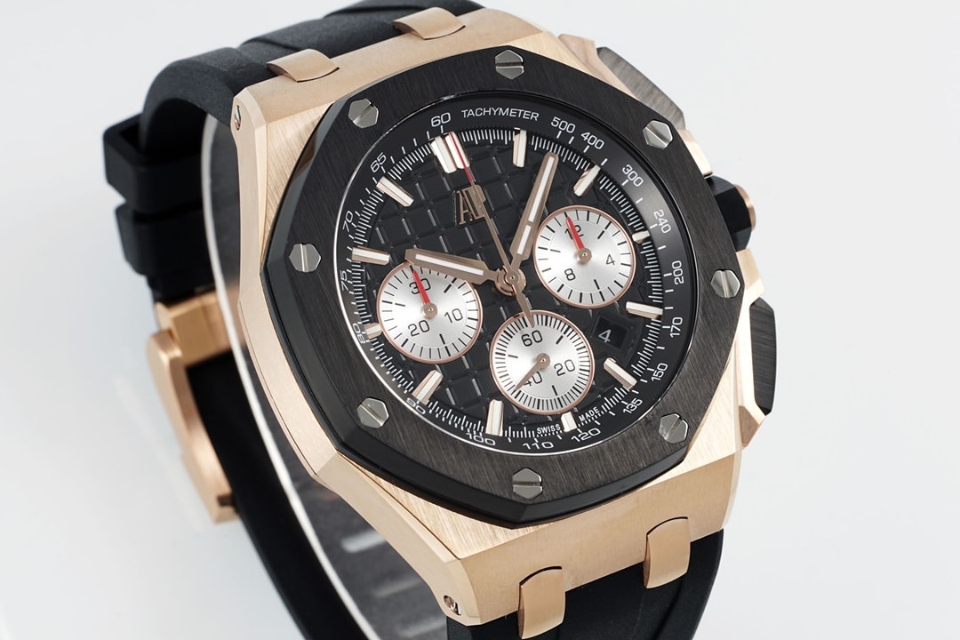 Audemars Piguet ceiling, apf offshore watch, front view