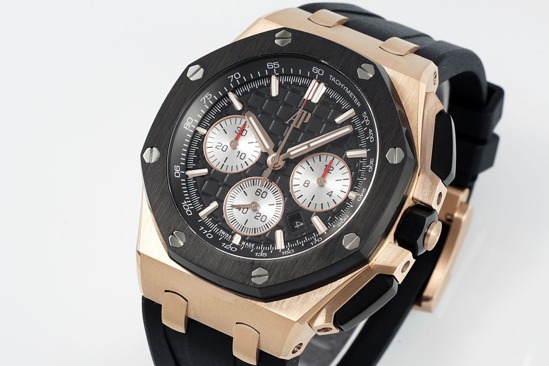 Audemars Piguet ceiling, apf offshore watch, front view