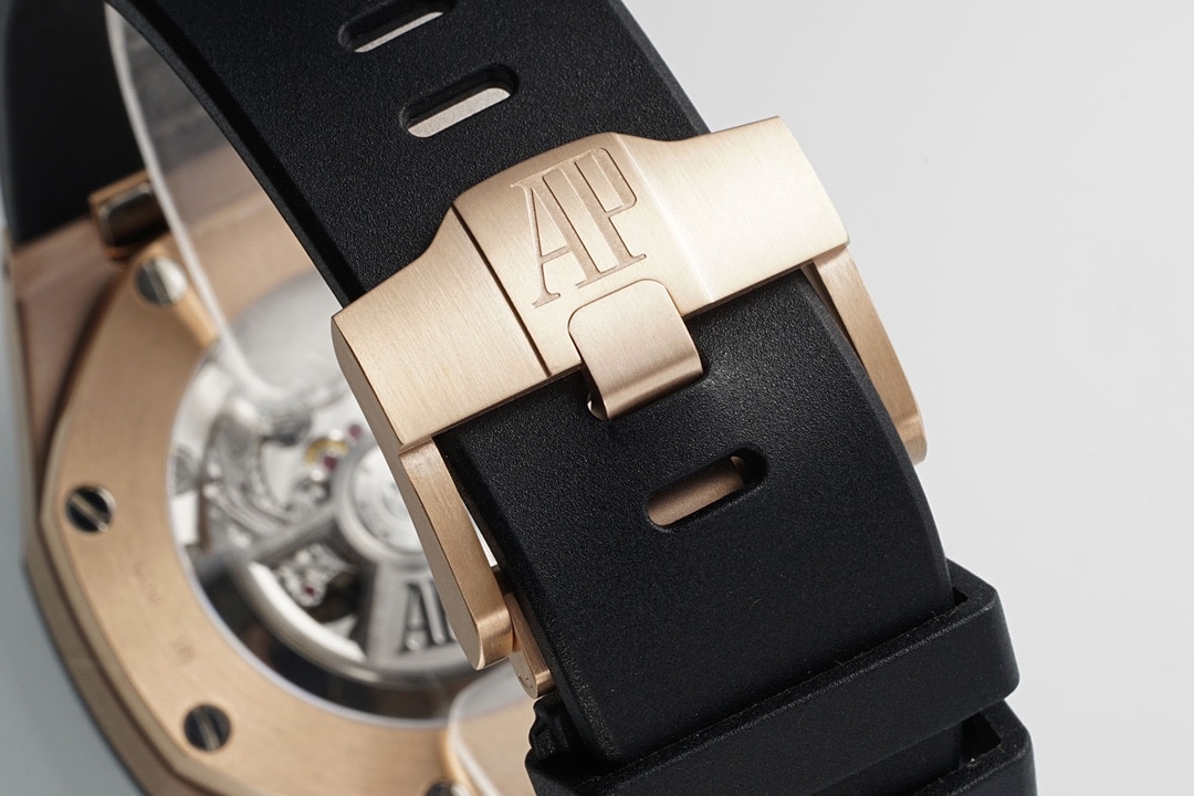 APF Offshore Audemars Piguet1:1replica watch black dialrose gold rubber model 26420RO.OO.A002CA.01bracelet picture