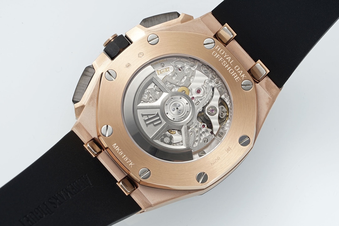 APF offshore Audemars Piguet1:1replica watch black dialrose gold rubber model 26420RO.OO.A002CA.01movement picture