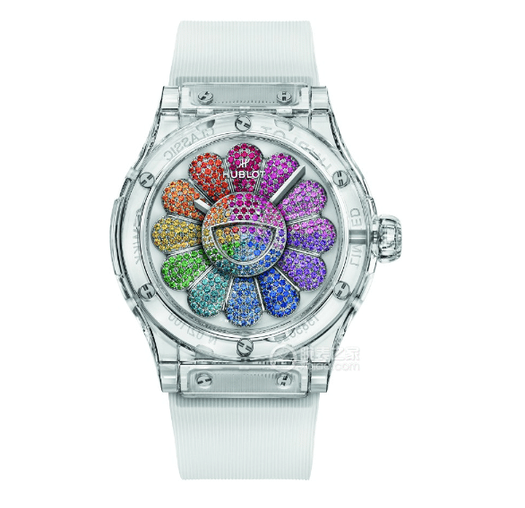 Classic Fusion Hublot collectible watches Sunflower Disc Transparent Rubber Model 507.JX.0800.RT.TAK21