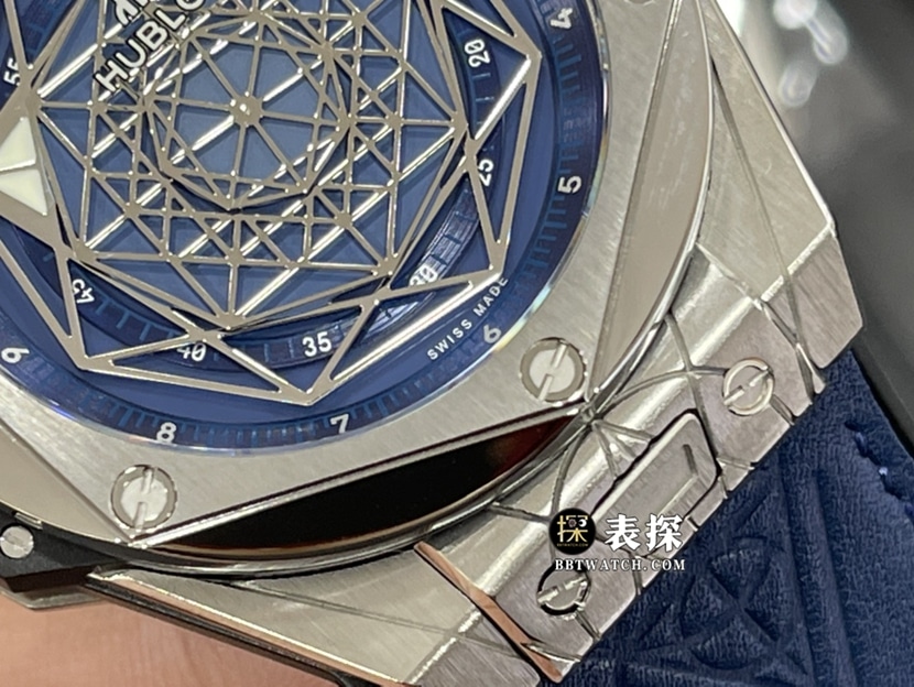 WWF BIG BANGHublot1:1replica watch deep blue dial rubber model 415.NX.7179.VR.MXM18detail shots