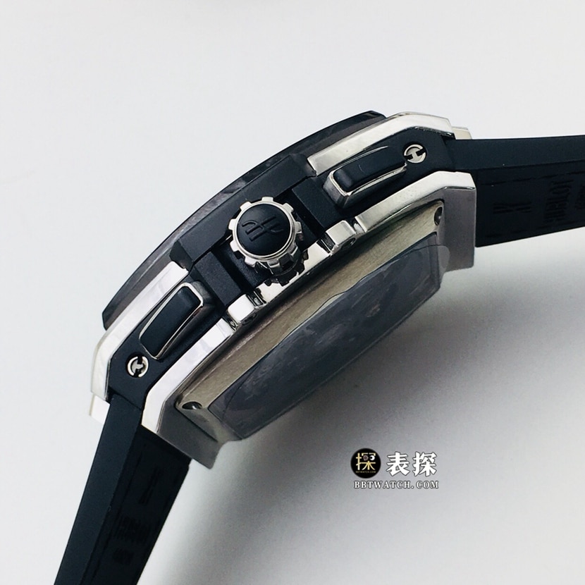 AB Big Bang Hublot1:1replica watch dark gray panda plate leather strap model 601.NM.0173.LR side view