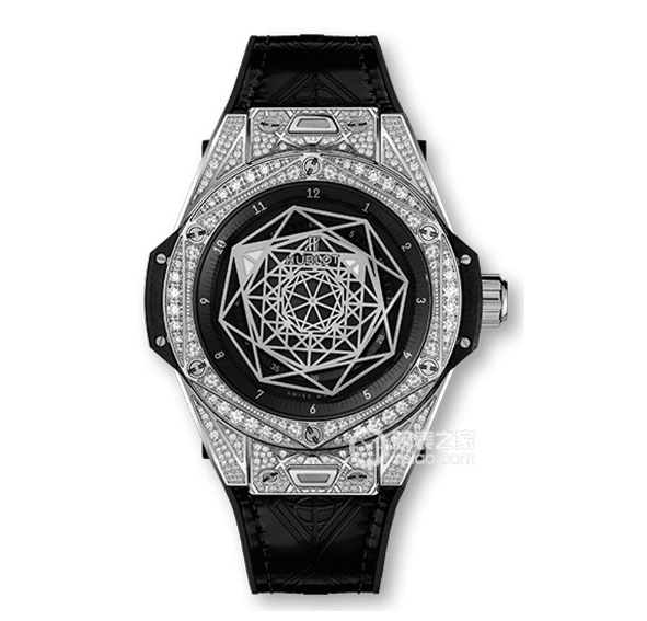 HB BIG BANGHublot1:1replica watch black dial diamond rubber model