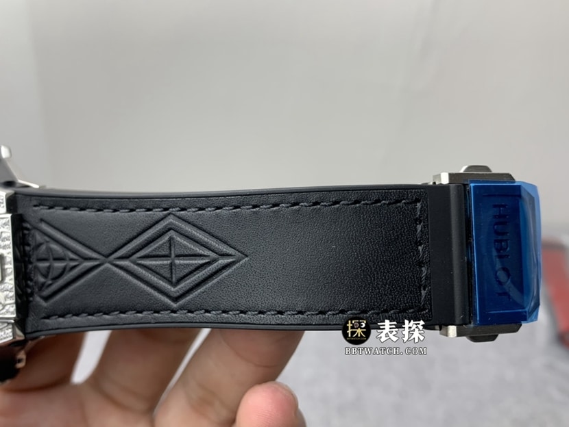 HB BIG BANGHublot1:1replica watch black dial diamond rubber style bracelet picture