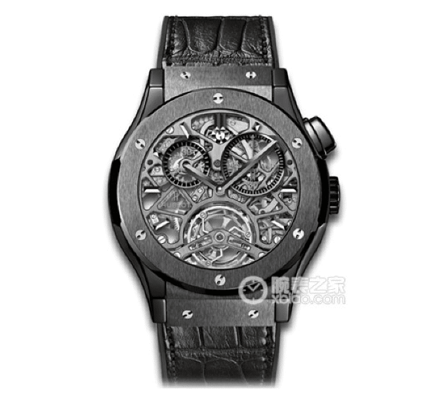 JB Classic Fusion Hublot collectible watches skeleton disk tourbillon rubber model 505.CM.0140.LR