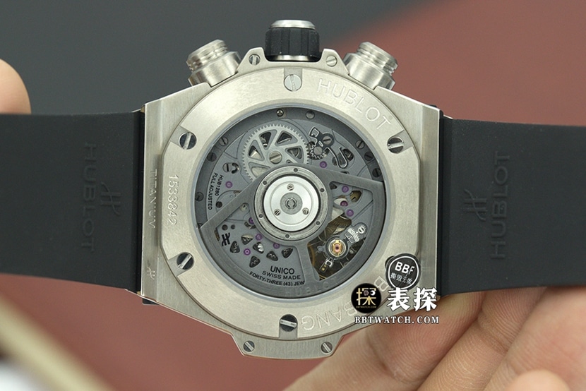 BBF Big Bang Hublot1:1replica watch hollow disc rubber model 421.NM.1170.RXmovement picture