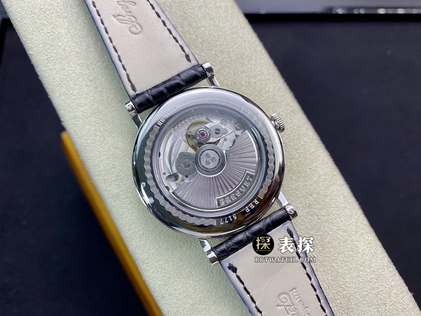 MKS classic Breguet watch silver white dialleather strap model 5177BB/29/9v6movement picture