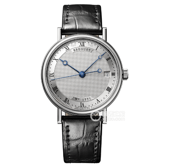 MKS Men's Breguet collectible watches Silver Gray Plate Belt Model 5177BB/15/9V6