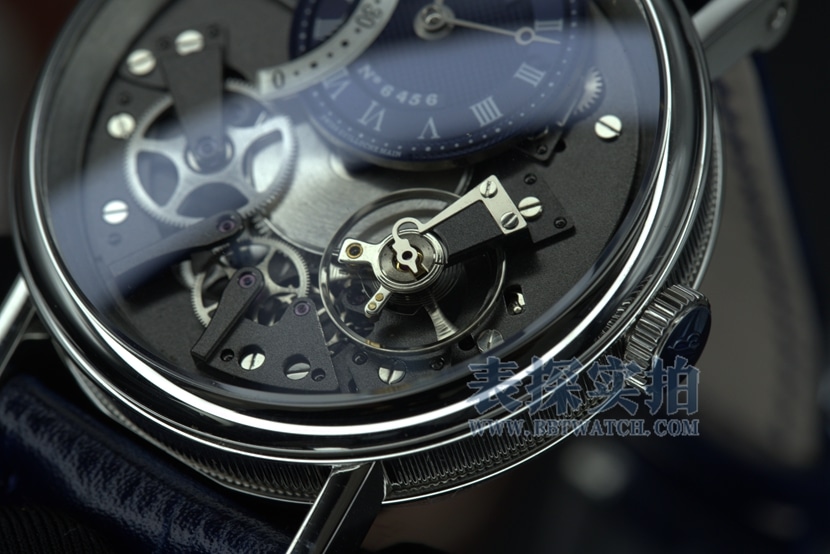 ZF Breguet watch blue gold engraved dialleather strap model 7097BB/GY/9WUdetail shots