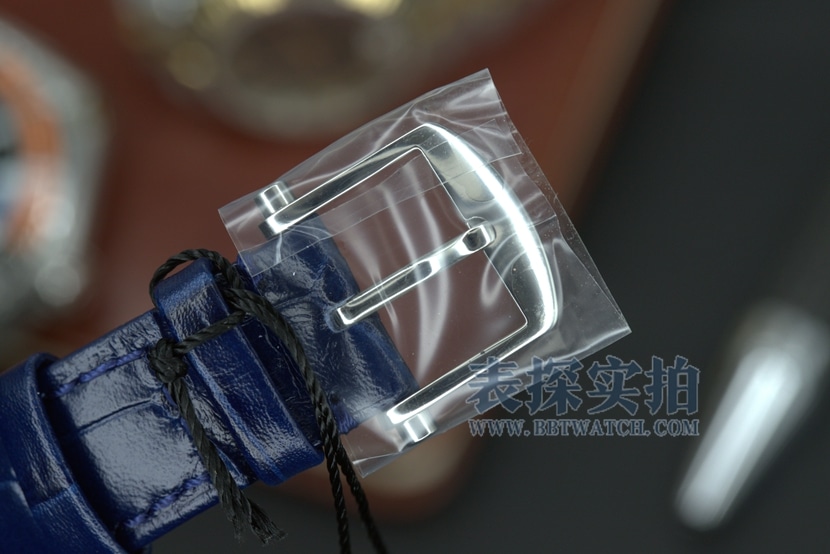ZF Breguet watch blue gold engraved dialleather strap model 7097BB/GY/9WUclasp picture