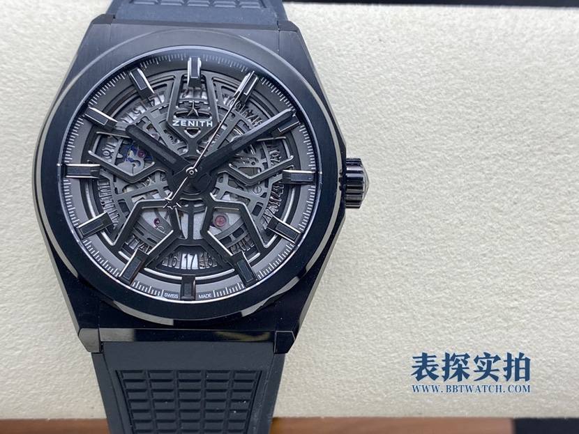LF men's Zenith 1:1replica watch skeleton mechanical watch 49.9000.670/78.R782 front view