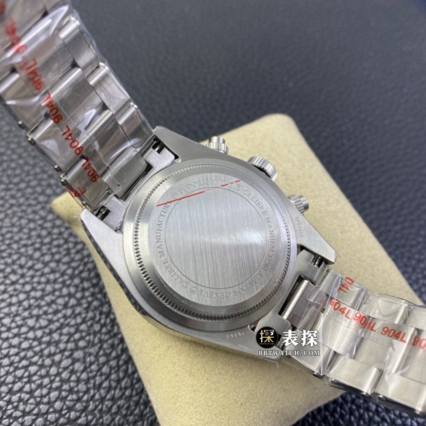 Biwan Tudor1:1replica watch black dialsteel bracelet model M79360N-0001 back view