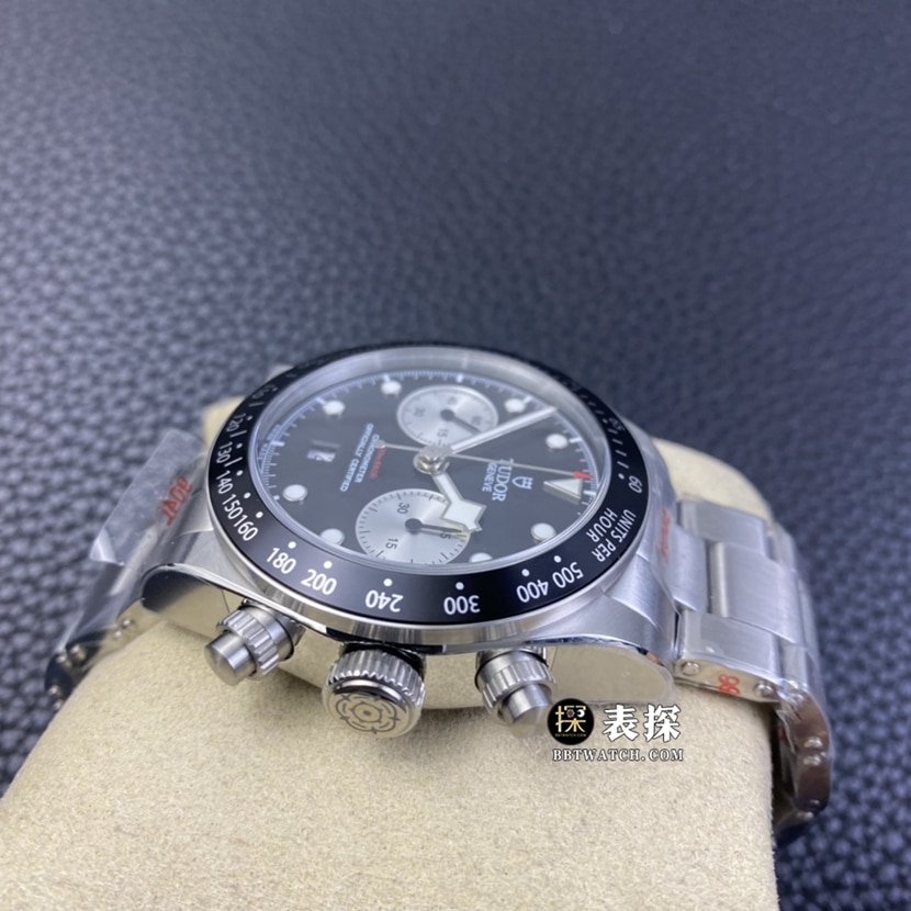 Biwan Tudor1:1replica watch black dialsteel bracelet model M79360N-0001 side view