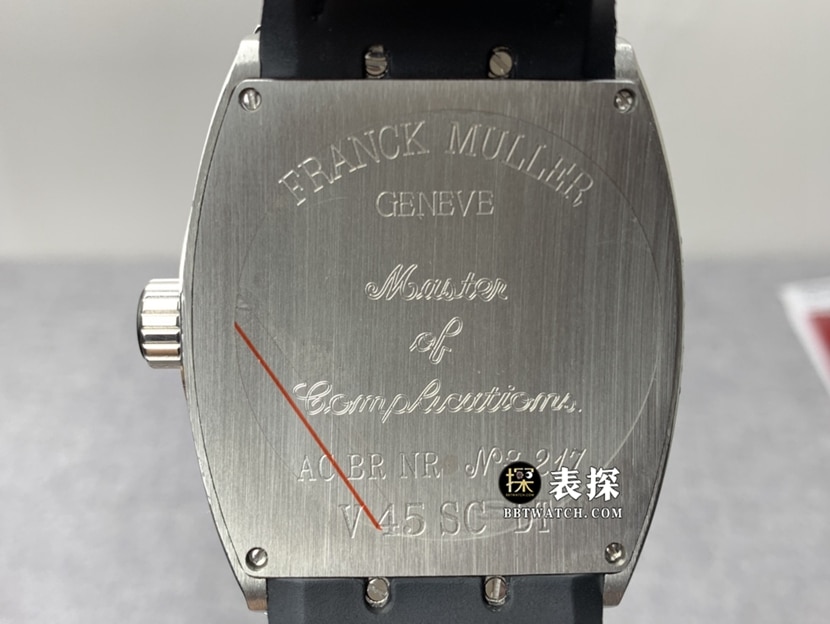 ABF ladies Frank Muller watch full diamond disc leather strap model back view