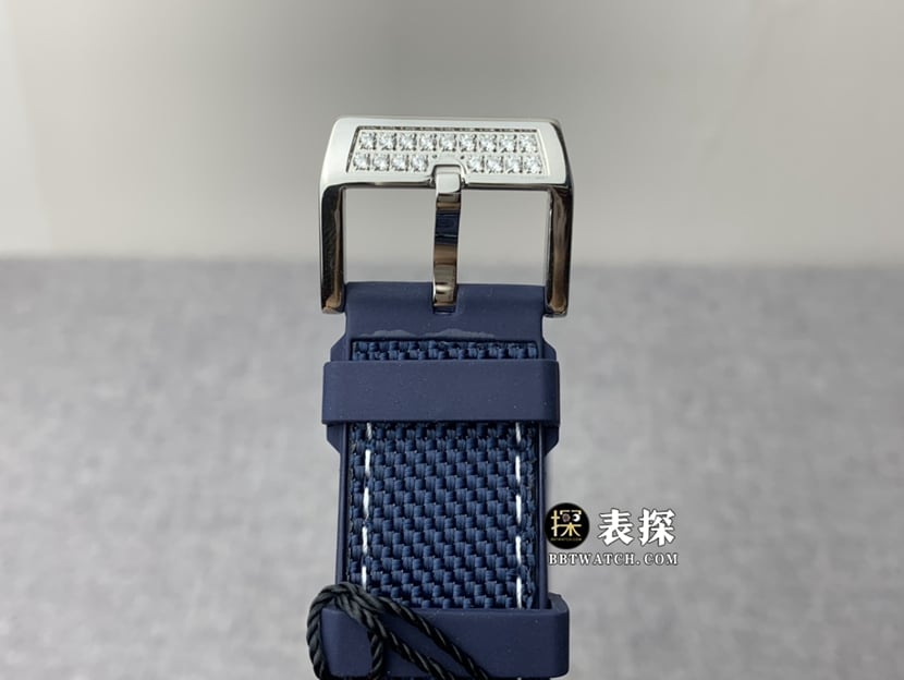 ABF ladies Frank Muller watch blue dial diamond leather strap model Vanguard Yachting diamondclasp picture