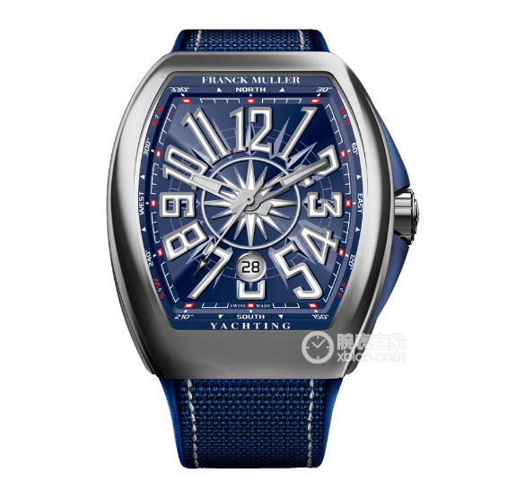 ABF Men's Frank Muller Watch Blue Plate Rubber Model V 45 SC DT YACHTING