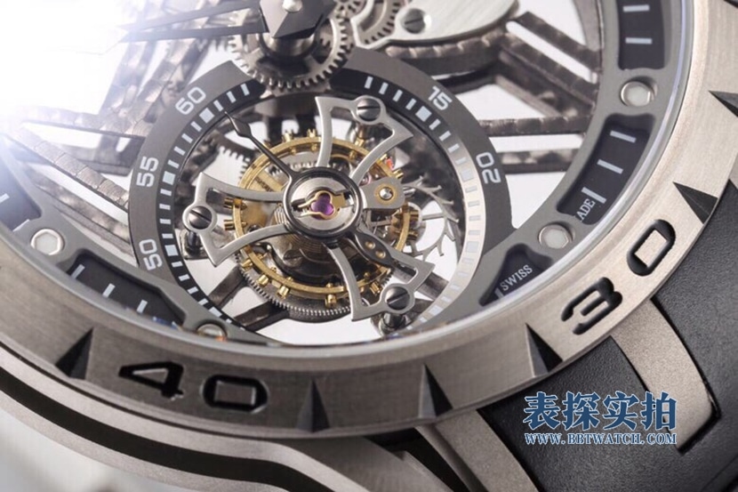 BBR King Roger Dubuis watch titanium steel hollow rubber model RDDBEX0479detail shots