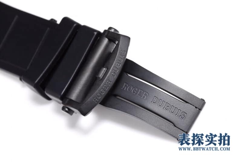 BBR King Roger Dubuis watch carbon fiber hollow tourbillon black rubber model clasp picture