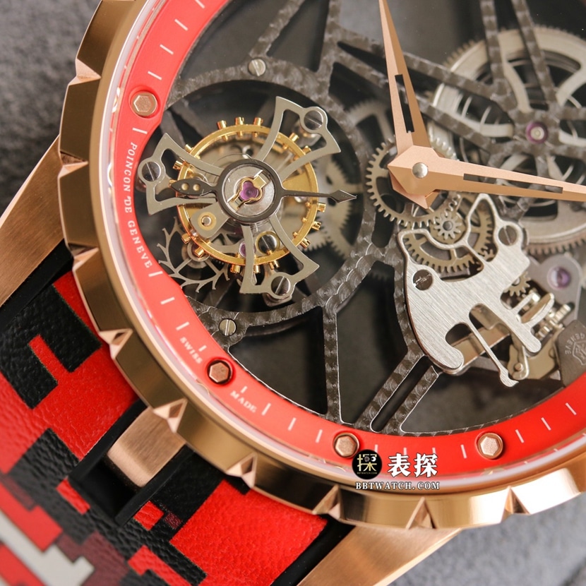 BBR King Roger Dubuis watch hollow disc rubber model RDDBEX0938 front view