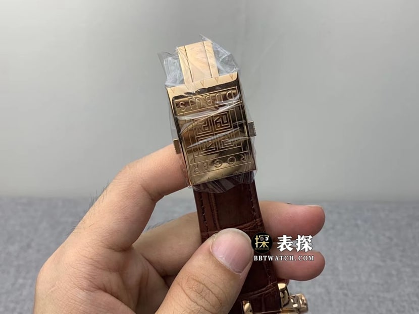JB King Roger Dubuis watch black dialleather strap model RDDBEX0280clasp picture