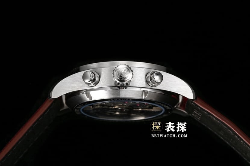 Pilot IWC Watch Burgundy Red Dial Leather Strap IW388107 Side Real Shot