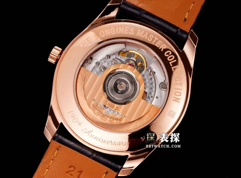 Watchmaking tradition Longines1:1replica watch men's ashtray leather strap model L2.793.8.73.2caseback live photo