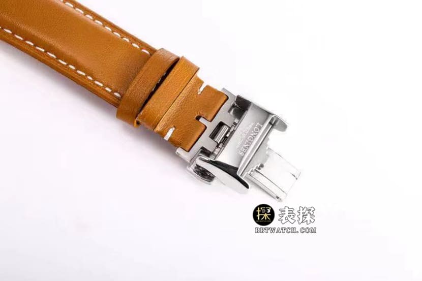 Sports Longines1:1replica watch men's carbon black leather strap model L3.812.4.63.2clasplive photos