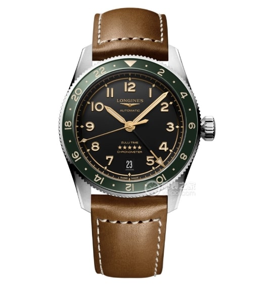 Sports Longines1:1replica watch men's carbon black leather strap model L3.812.4.63.2