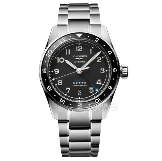 Sport Longines collectible watches men's black disk steel strap models L3.812.4.53.6