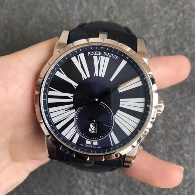 PF Roger Dubuis King Series DBEX0535replica watch genuine and fake review front view