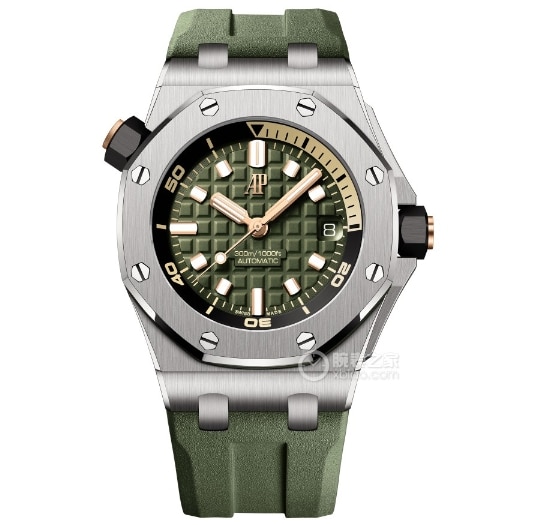 ZF Offshore Audemars Piguet collectible watches Army Green Plate Rubberized Avocado 15720ST.OO.A052CA.01
