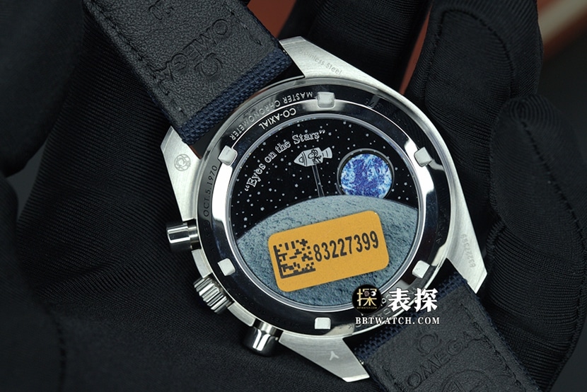 OS Speedmaster Omega1:1replica watch silver dialleather strap model Snoopy 310.32.42.50.02.001caseback live photo